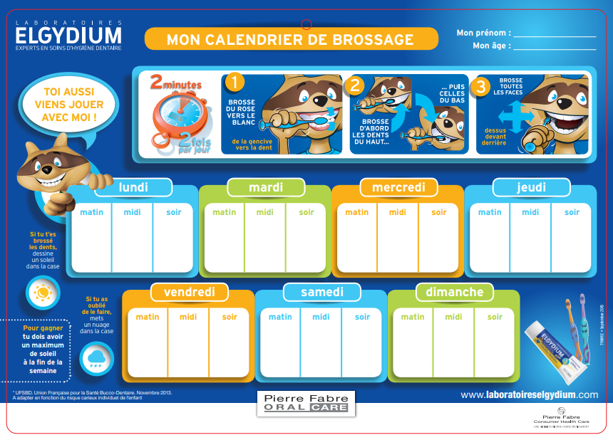 Calendrier de brossage