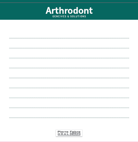 Ordonnancier Arthrodont